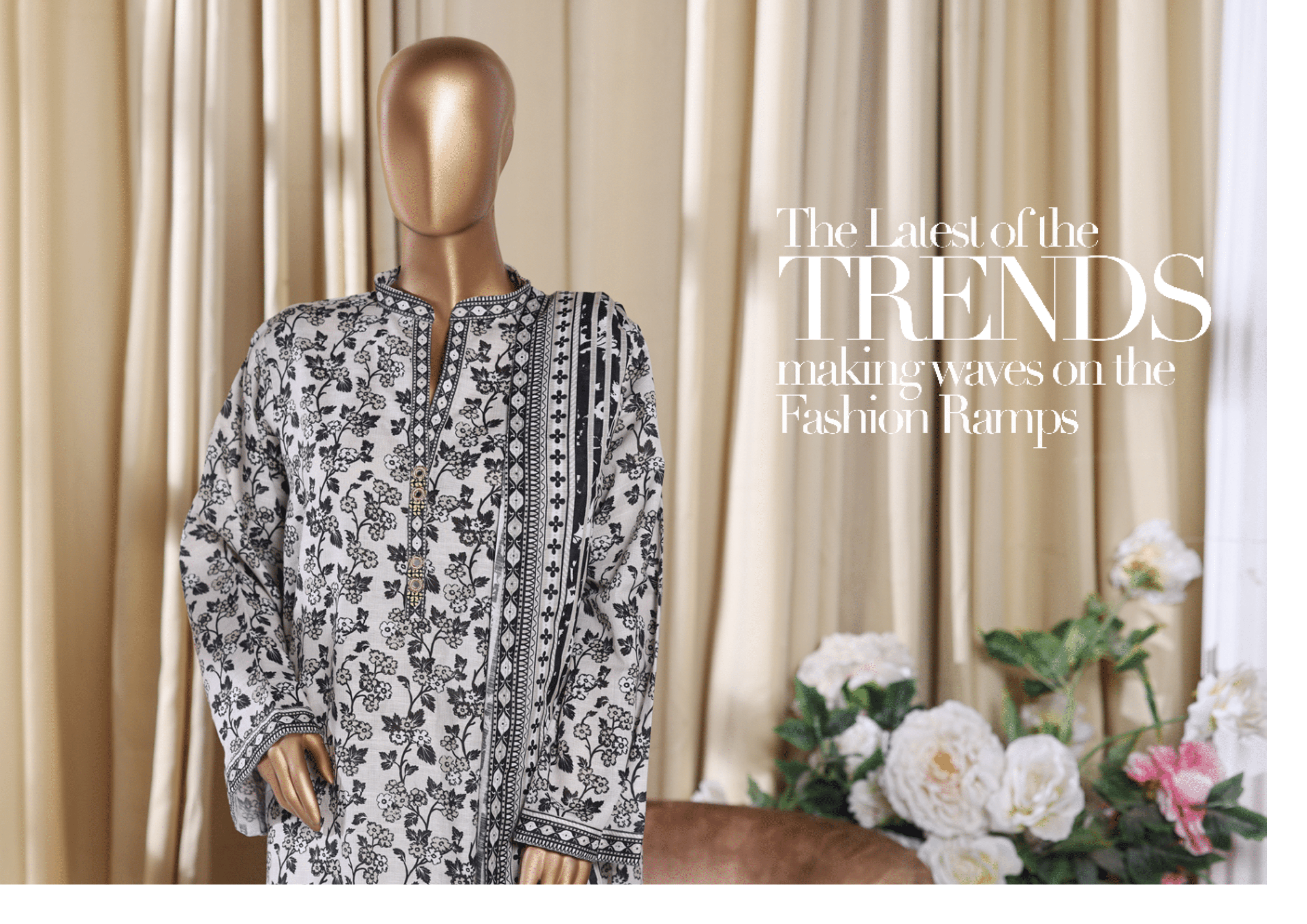 BInsaeed Exclusive Printed 3 Peace of - THE LASTEST OF THE TRENDS