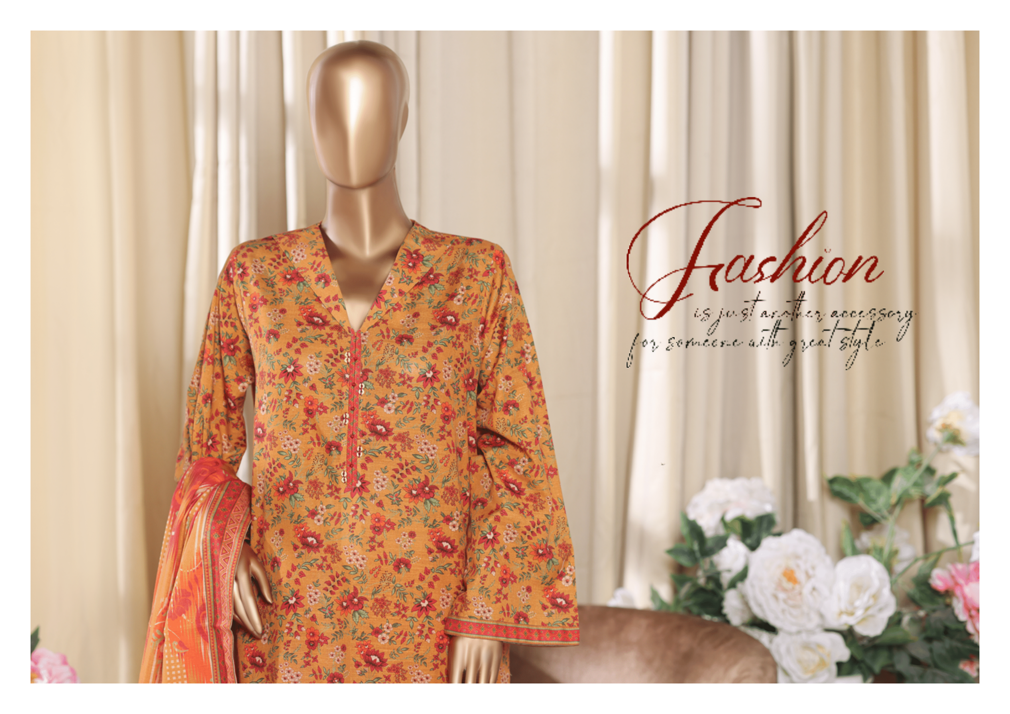 BInsaeed Exclusive Printed 3 Peace of - FASHION AND ELEGANCE