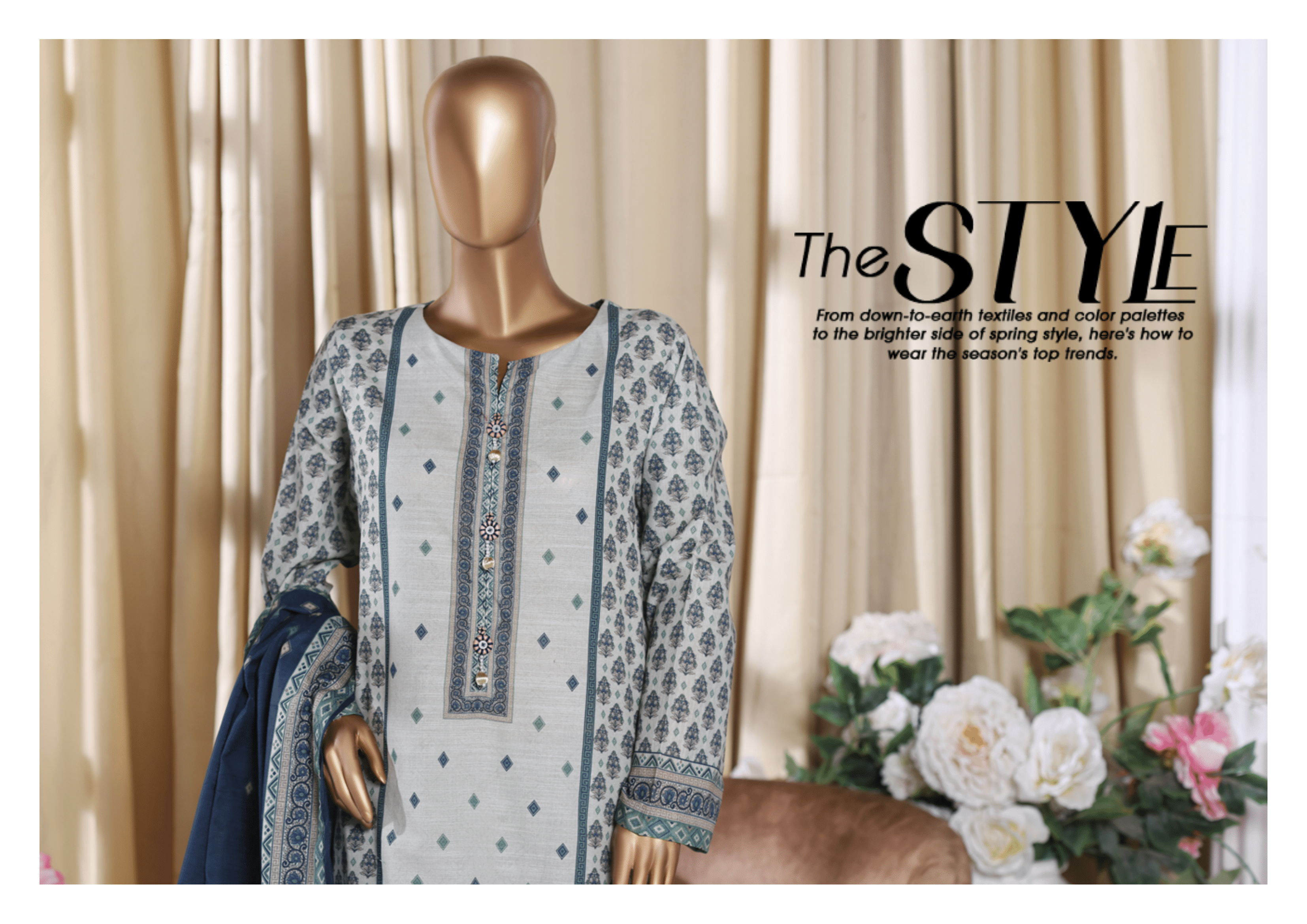 BInsaeed Exclusive Printed 3 Peace of - THE STYLE AND MOMENT