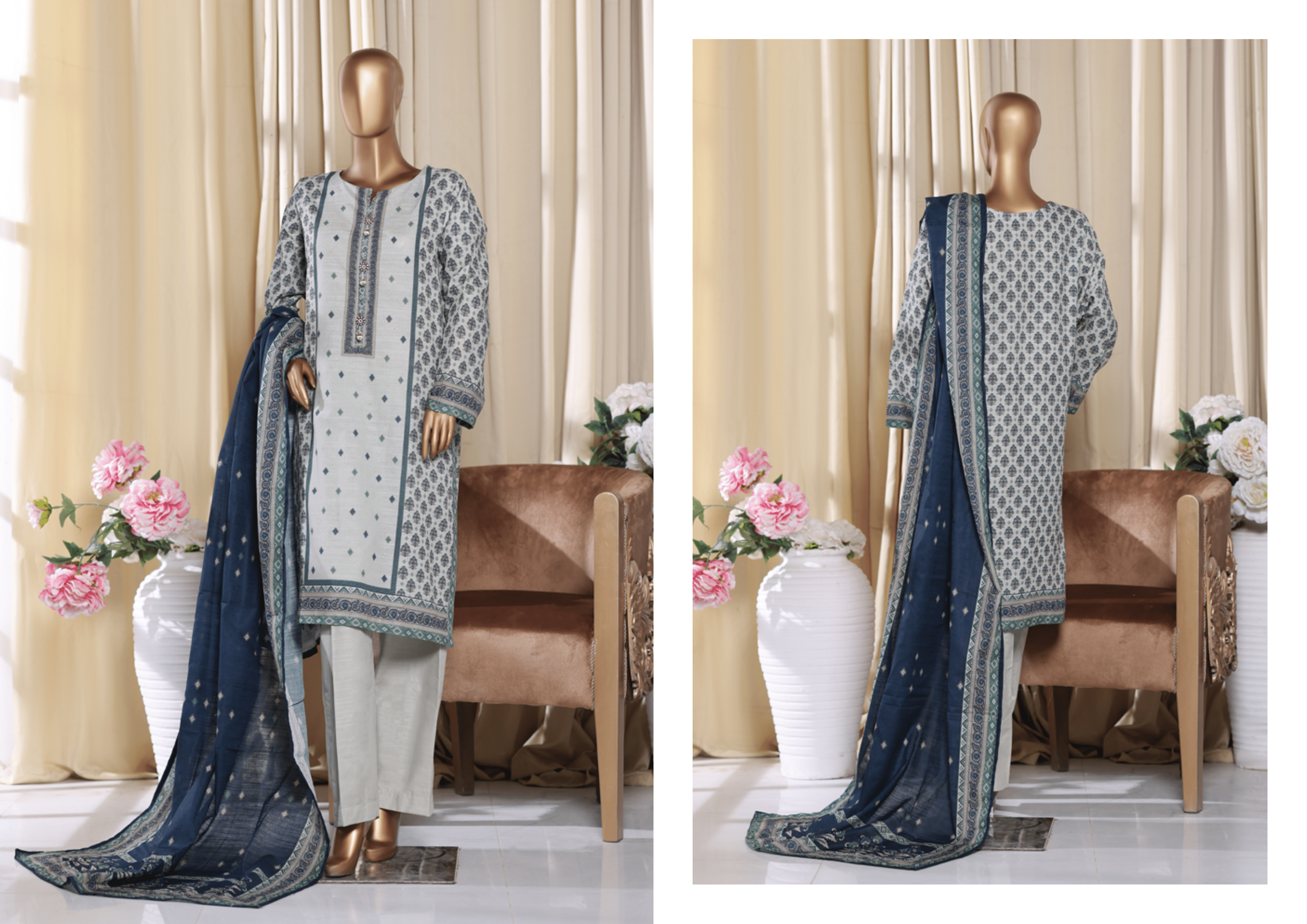 BInsaeed Exclusive Printed 3 Peace of - THE STYLE AND MOMENT