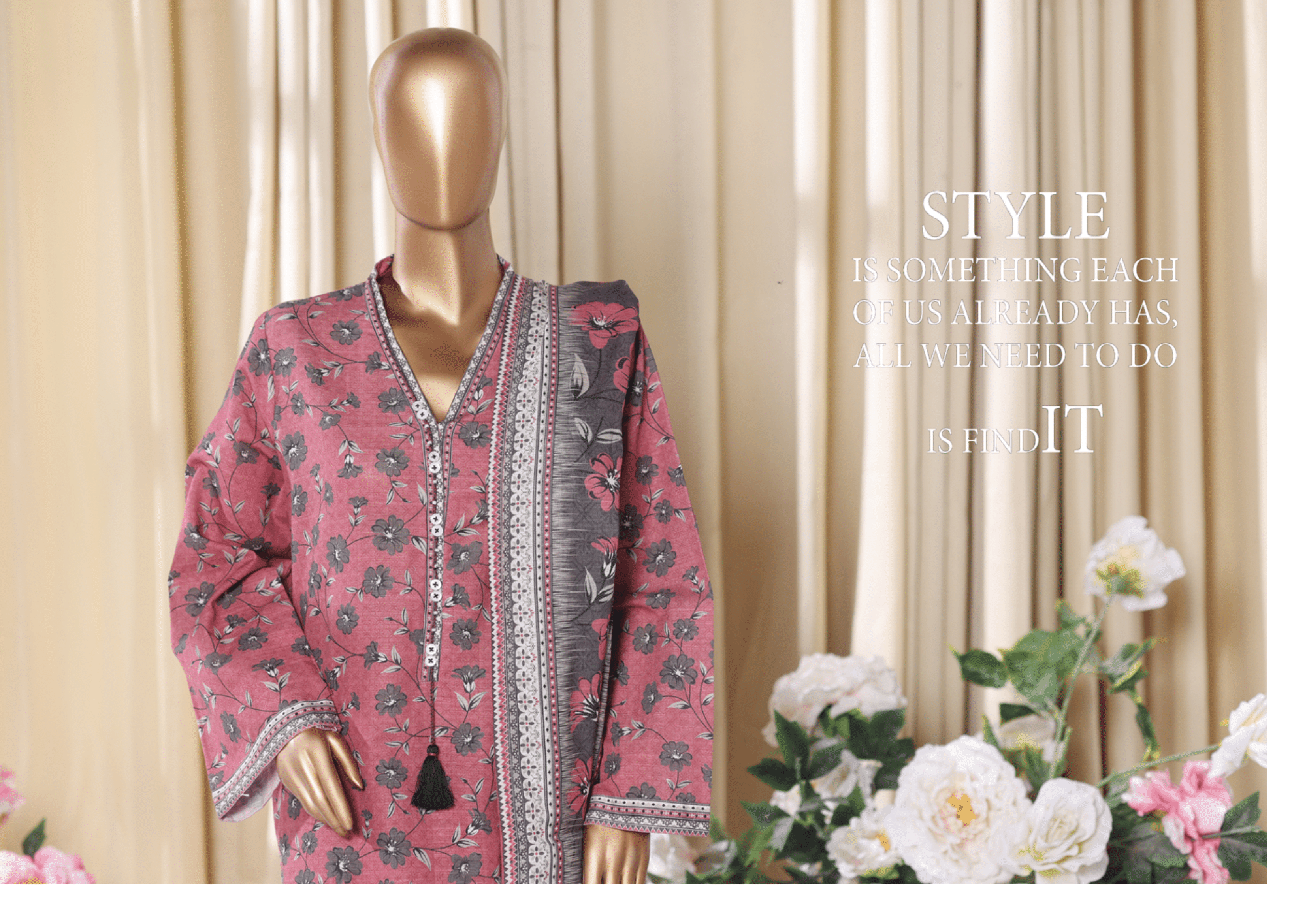 BInsaeed Exclusive Printed 3 Peace of - THE SEASON BECOME FASHION