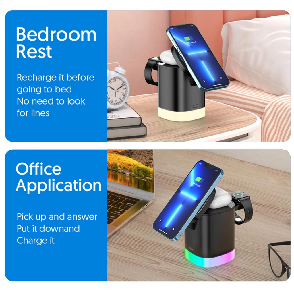 Charger with Foldable Phone Holder