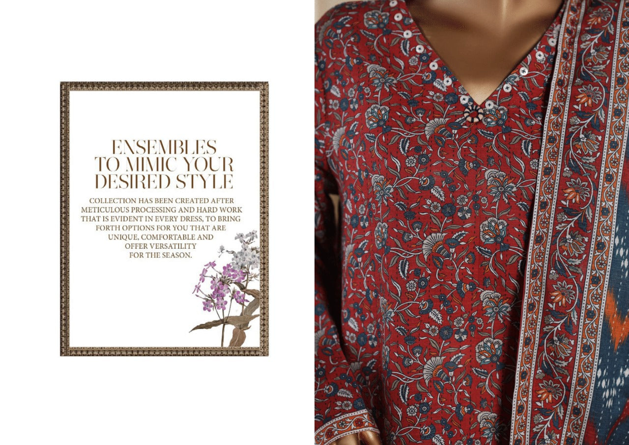 Binsaeed Exclusive Printed 3 Peace of - ENSEMBLES TO MIMIC YOUR DESIRED STYLE