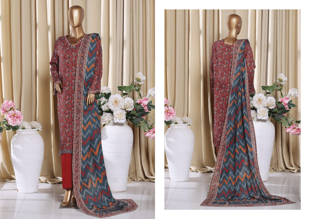 Binsaeed Exclusive Printed 3 Peace of - ENSEMBLES TO MIMIC YOUR DESIRED STYLE