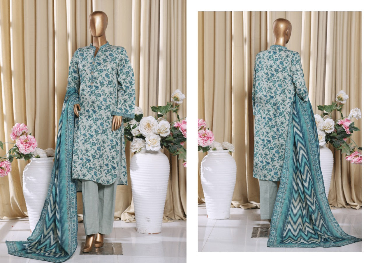 Binsaeed Exclusive Printed 3 Peace of - THE NEW MUSE