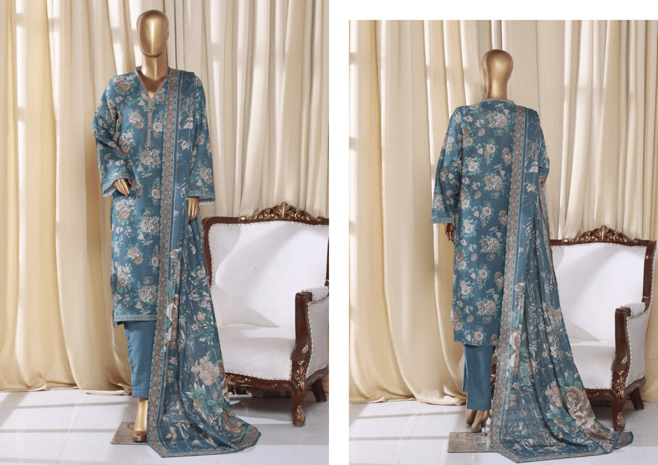 Binsaeed Exclusive Printed 3 Peace of - A NEW ATTITUDE