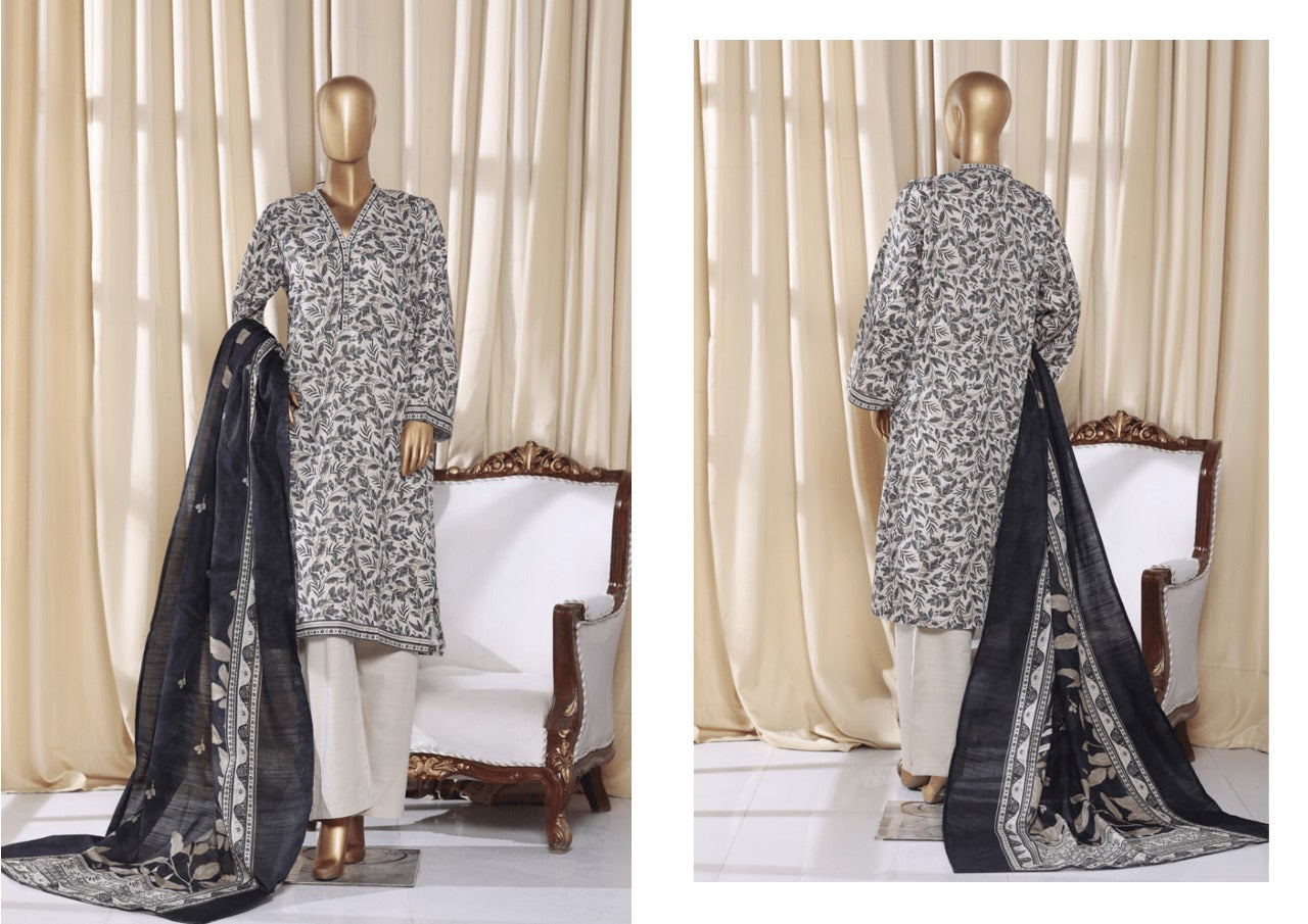 Binsaeed Exclusive Printed 3 Peace of - THE ART OF FASHION