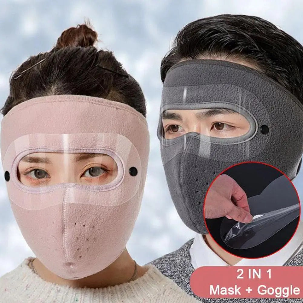 Windproof Anti-Dust Full Face Mask with Anti-Fog Goggles