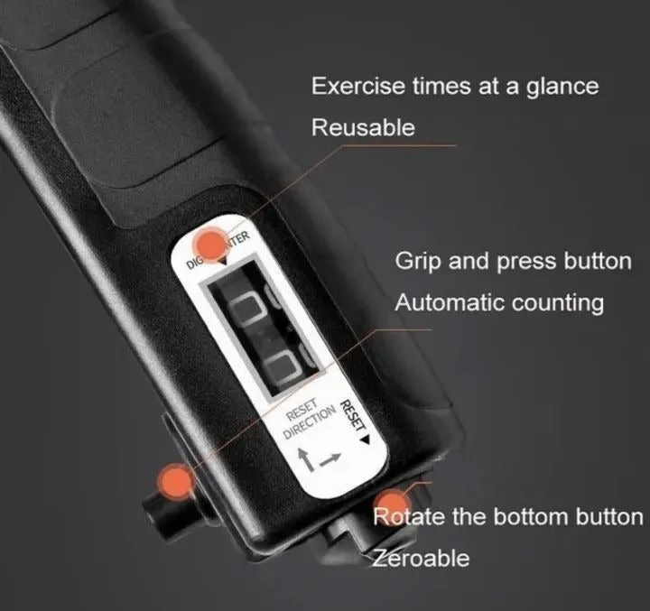 Adjustable Hand Grip Power Exerciser with Counter