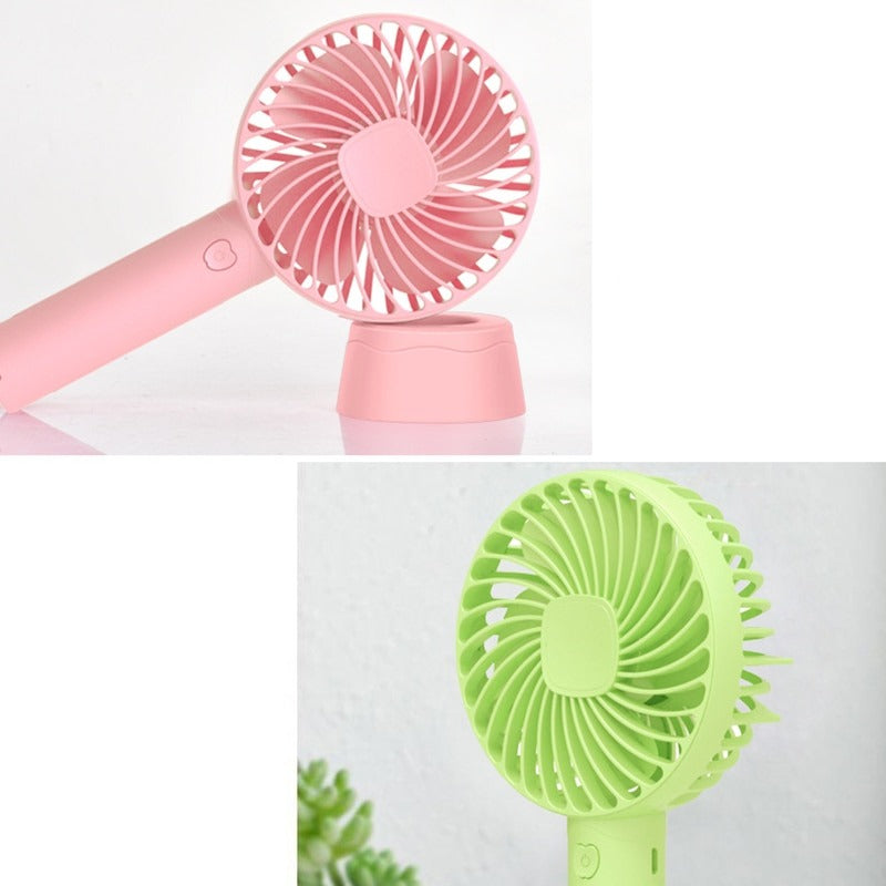 Portable Double-Head Handheld & Desktop Fan