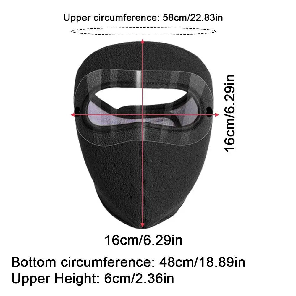 Windproof Anti-Dust Full Face Mask with Anti-Fog Goggles