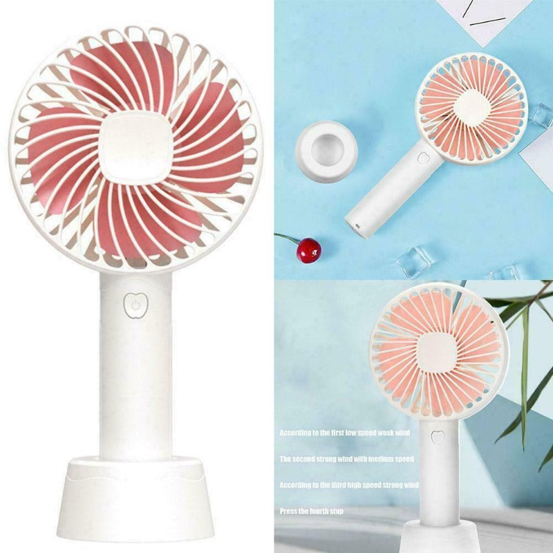Portable Double-Head Handheld & Desktop Fan