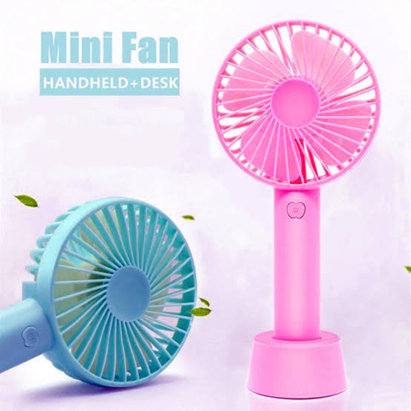 Portable Double-Head Handheld & Desktop Fan