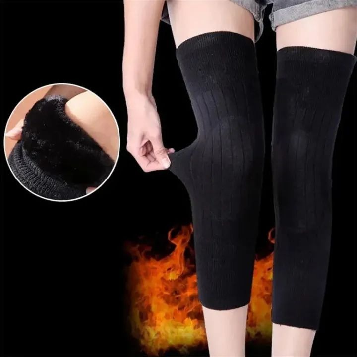 Winter Plush Compression Socks & Knee Support (Non-Slip)
