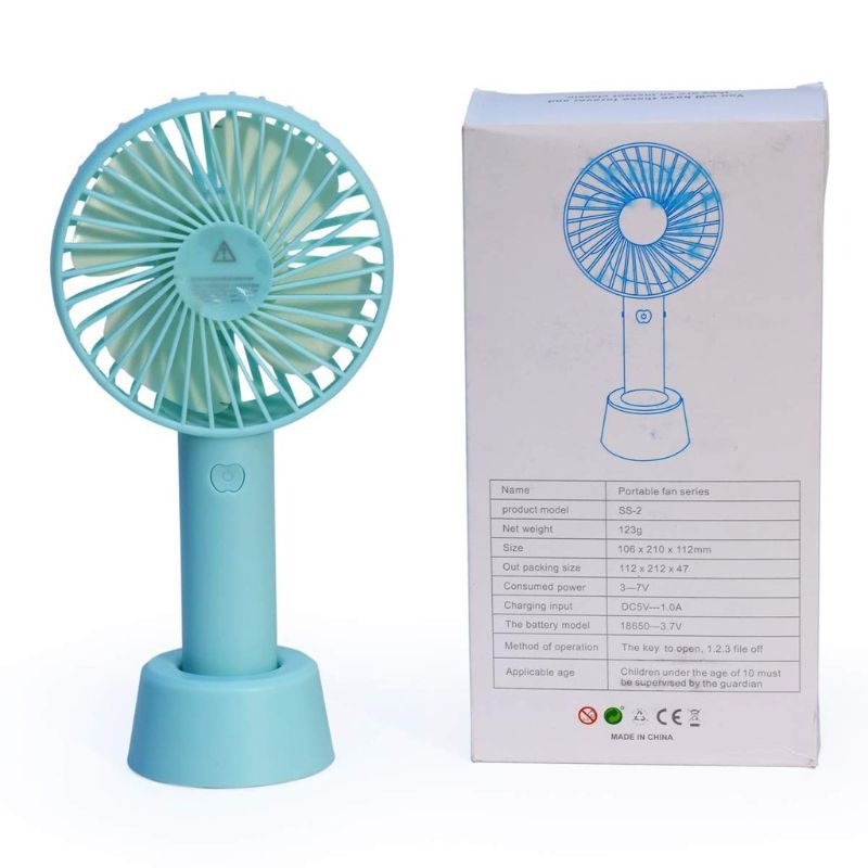 Portable Double-Head Handheld & Desktop Fan